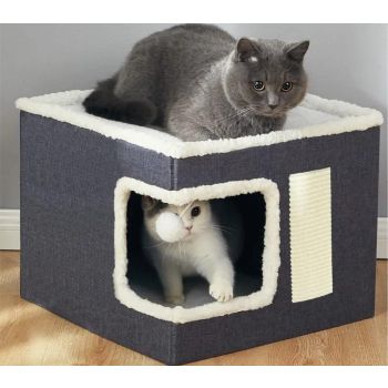  Cat Scracher With House -Grey 