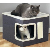 Cat Scracher With House -Grey