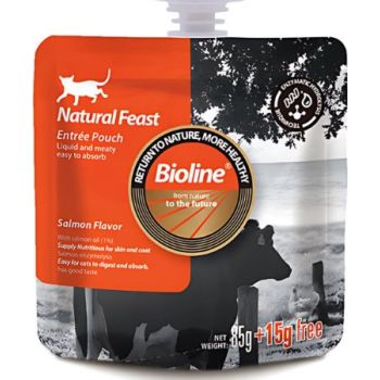  Bioline Natural Feast Entree Pouch Salmon Flavor 85g+15g 