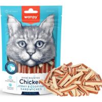 Wanpy Chicken Jerky and Codfish Sandwiches for Cat Treats  80g