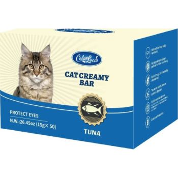  Cola Loca Cat Creamy Bar – Tuna  Flavour – Box of 50 x 15g Tubes 