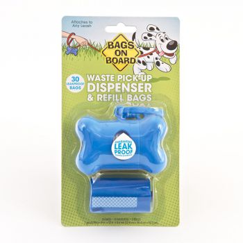  BOB Dog Poo Bags Dispenser Bone Blue(30 bags) 