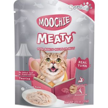  Moochie Cat Food Tuna & Bonito Recipe In Jelly Pouch 70g 
