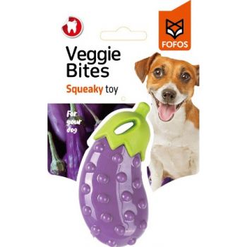  FOFOS Veggi Bites Eggplant S/M Dog Toys 