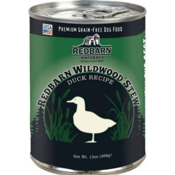  Red Barn Natural Duck Wildwoods Stew Dog Food-Skin & Coat Support 13oz 