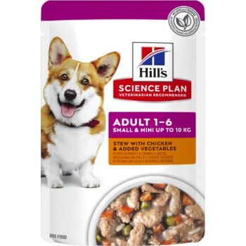  Hill’s SCIENCE PLAN Adult Small & Mini Dog Stew With Chicken & Added Vegetables Pouch 80g 