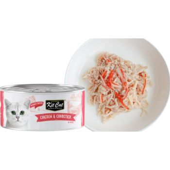  Kit Cat Wet Food Chicken &  Crabstick Toppers 80g 