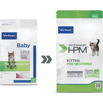  Virbac HPM Kitten Pre Neutered – Balanced Dry Kitten Food 1.5Kg 