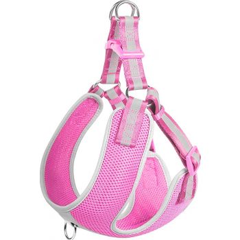  Fida Step-in Dog Harness – Reflective Small Pink 48.3cm – 55.9cm) 
