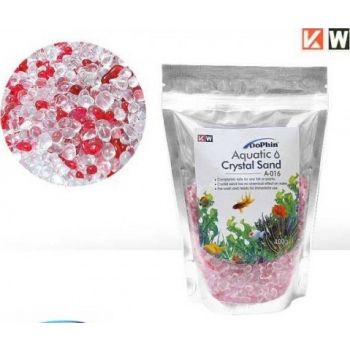  KW Zone Crystal Aquarium Sand Transparent  Red 