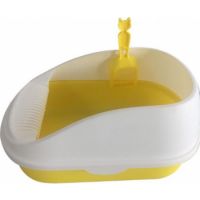 Pawsitiv Cat Litter Tray Emma Classico Yellow & White