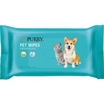  Purry Pet Wipes For Dogs and Cats Fragrance Free- 80ct 