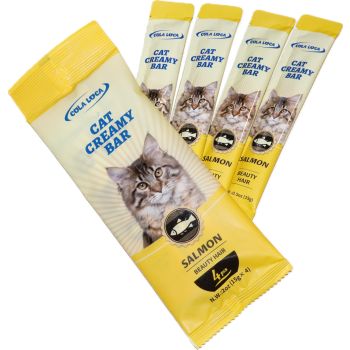  Cola Loca Cat Creamy Bar – Salmon Flavour – Pack of 4 x 15g Tubes 