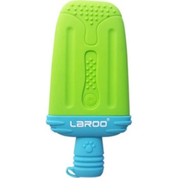  LaRoo Frozen Freeze Dog Toy Cooling Teething Chew Toy (Ice Pop Shape) Green 