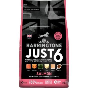  Harringtons Just 6 Salmon Grain Free Adult Dry Dog Food 2kg 