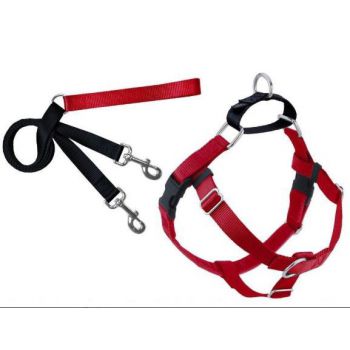  Freedom No-Pull Harness and Leash - Red / Large 1" 