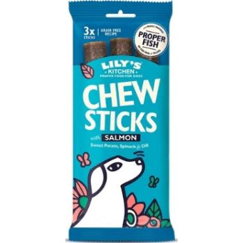  Lily's Kitchen Dog Chew Sticks w/ Salmon Dog Treats - SALMON/120G 