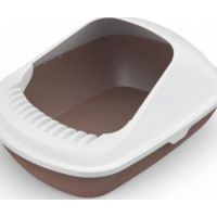 Open Cat Toilet, Anti-Spattering Toilet , Fully Semi-Enclosed Medium Cat Litter Box , Size – 50.5*38*23 cm – Coffee Color