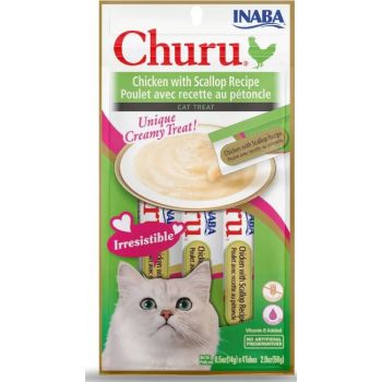  Inaba Churu Grain Free Food Topper Chicken Recipe Cat Treat - 2oz 