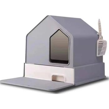  Pado House Cat Litter Box 46*46*44cm- Grey 