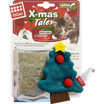  GiGwi X-mas Tales X-mas tree with 3 catnip in ziplock bag 