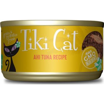  Tiki Cat Grill Wet Cat Food Hawaiian Grill Ahi Tuna -2.8 Oz. Can 
