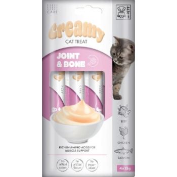  M-PETS Creamy with Functions – Cat treat – Joint & Bone – Beef & Chicken & Salmon 4x15g (60g) 