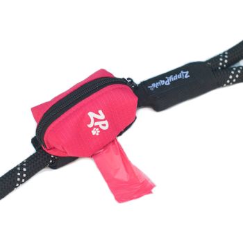  ZippyPaws - Adventure Leash Bag, Dog Poop Bag Holder Leash Attachment  Hibiscus 