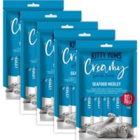 Kitty Yums Lickable Creamy Cat Treats Seafood Medley 5 Sticks, 75 g