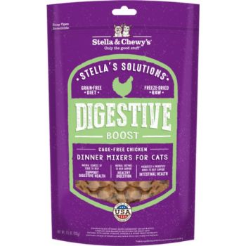  Stella & Chewy’s Stella’s Solutions for Cats – Digestive Support Chicken Recipe Freeze-Dried Dinner Morsels 7.5oz 