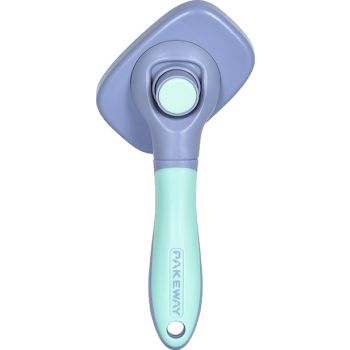  Pakeway T10 Rotatable Self Slicker Pet Grooming Brush-19.1x9.6 x5.4 Cm-Green/Grey 