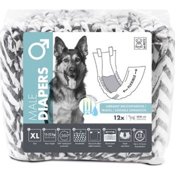  M-PETS Male Dog Diapers XL 12 Pack 