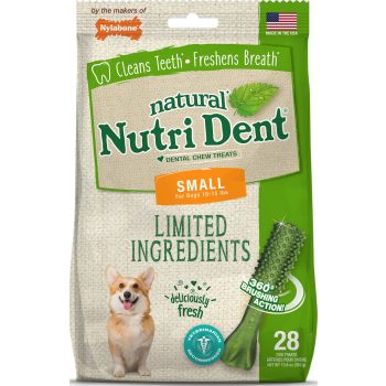  Nylabone Nutri Dent Fresh Breath 28 Count Pouch Small 