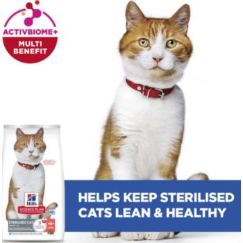  Hill’s Science Plan Sterilised Cat Adult Cat Food With Salmon (10kg) 