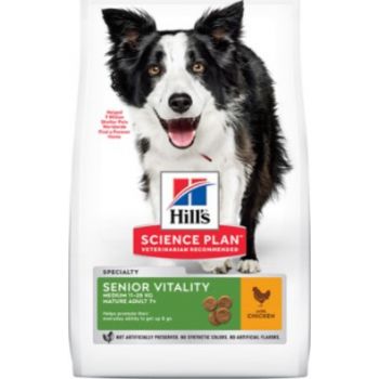  Hill’s Science Plan Senior Vitality Medium Mature Adult 7+ Dog Food With Chicken & Rice (14kg) 