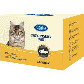 Cola Loca Cat Creamy Bar – Salmon  Flavour – Box of 50 x 15g Tubes 