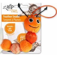 Feather Snake Cat Toys Orange