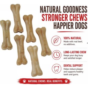  Petrix Press Bone Natural 4" - 6 Pcs 