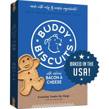  Buddy Dog Biscuits Crunchy Treats With Bacon & Cheese - 16oz 