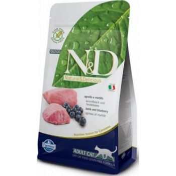  Farmina N & D Lamb and Blueberry Adult Cat Dry Food, 300g 
