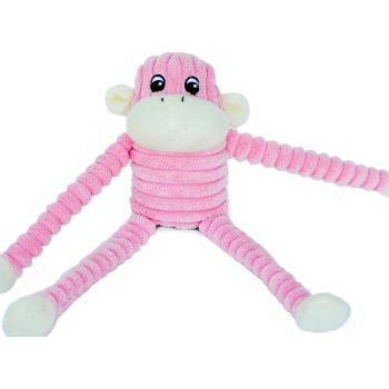  Zippypaws Dog Toys Spencer the Crinkle Monkey - Small Pink 