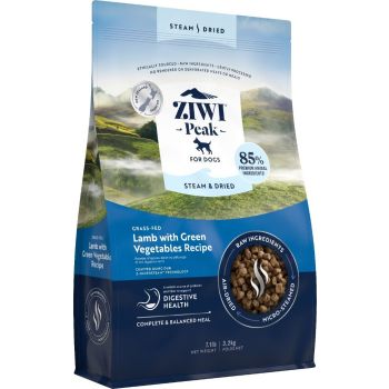  ZIWI Peak Steam & Dried Grass-Fed Lamb with Green Vegetables Recipe Dry Dog Food 3.2kg 