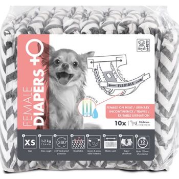  M-PETS Female Dog Diapers XS 10 Pack 