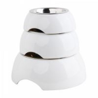 PAWISE MELAMINE BOWL W/STAINLESS STEEL 350ML
