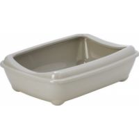 Moderna Arist-O-Tray-Cat Litter Tray (BEIGE)  M (With Rim)-C132