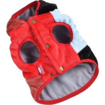  Hong Pet Winter Flanned Coral Velvet Dog Clothes- Black-S 