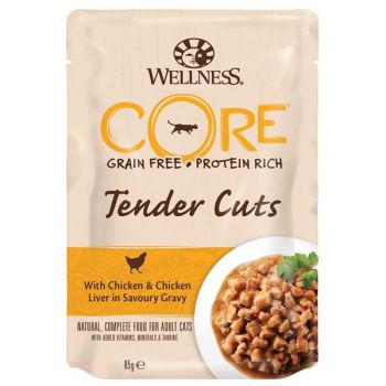  Wellness CORE Tender Cuts With Chicken & Chicken Liver for Cat, 85g 