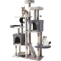 CAT TOWER SCRATCHER GREY 90*40*165