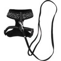 M-PETS Catogo Cat Harness & Leash Set Black