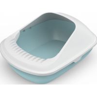 Open Cat Toilet, Anti-Spattering Toilet , Fully Semi-Enclosed Medium Cat Litter Box , Size , 50.5*38*23 cm – Blue Color